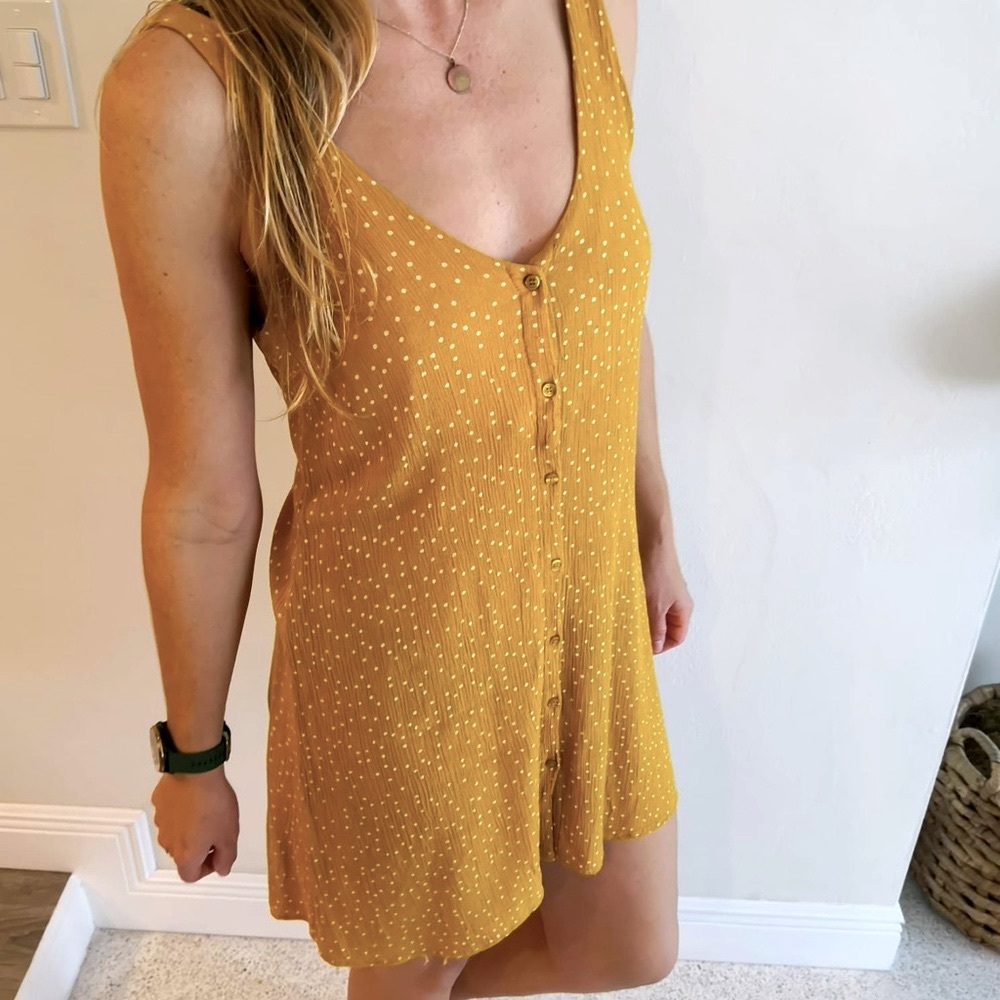 Biscuit yellow polka dot dress